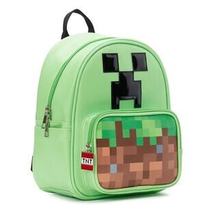 Minecraft Creeper Women Men Mini Dome Backpack Green Bag Crossbody Purse Mojang